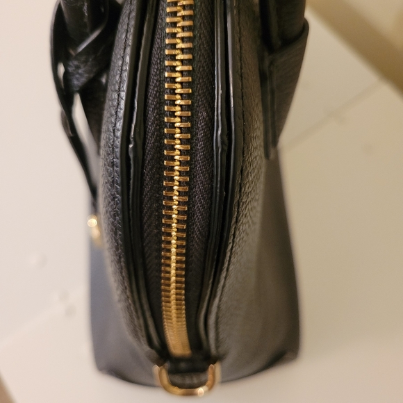 Michael Kors | Mercer Large Leather Dome Satchel, Black - Picture 7 of 16